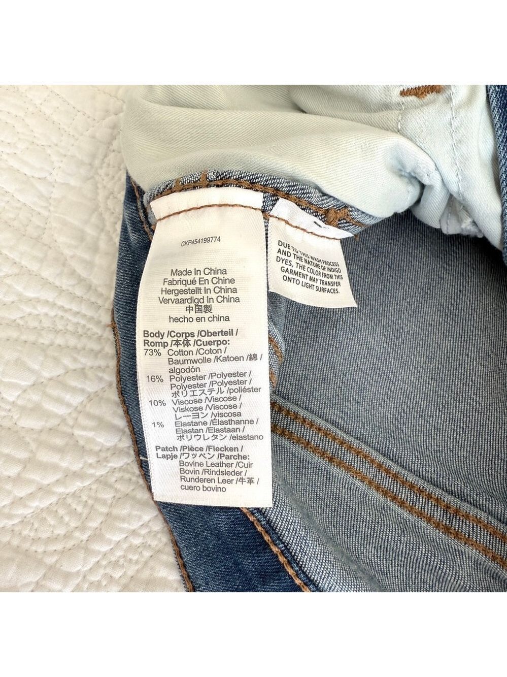 Madewell 11" Roadtripper High Rise Skinny Jeans Womens Size 28 Blue Light Wash - Picture 9 of 14